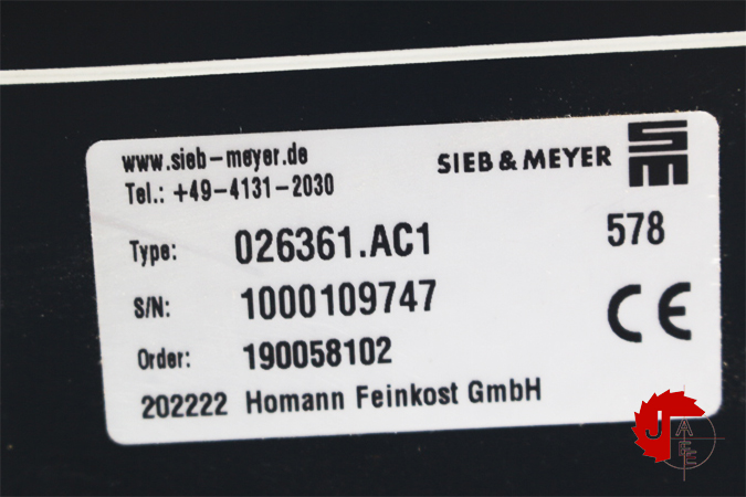 SIEB & MEYER 026361.AC1 AC-SERVO sinudyn 190058102