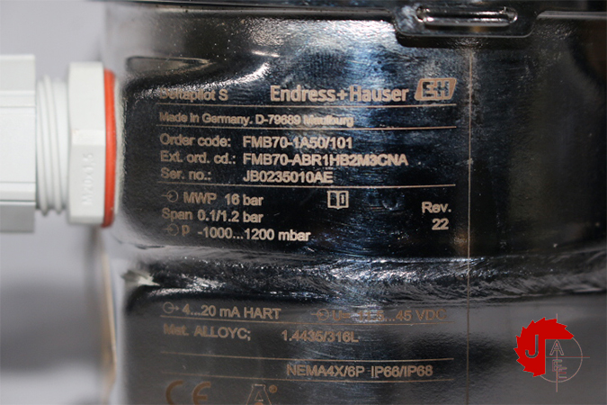 Endress+Hauser Deltapilot FMB70 Hydrostatic Level measurement Deltapilot S FMB70-1A50/101