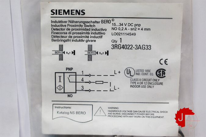 SIEMENS 3RG4022-3AG33 Inductive sensor