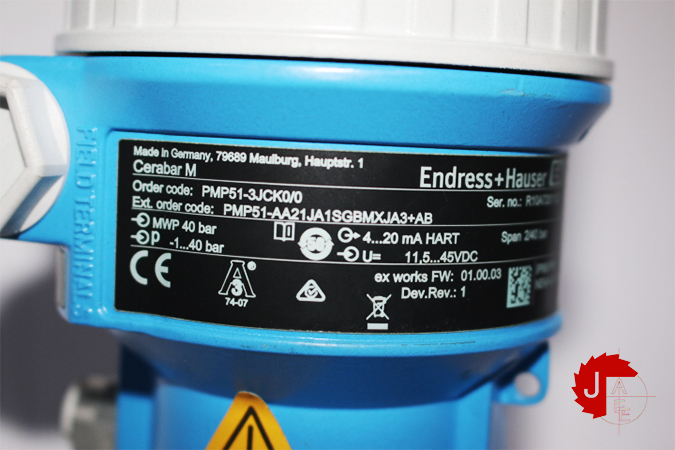 Endress+Hauser Cerabar PMP51 Absolute and gauge pressure Cerabar M PMP51-3JCK0/0