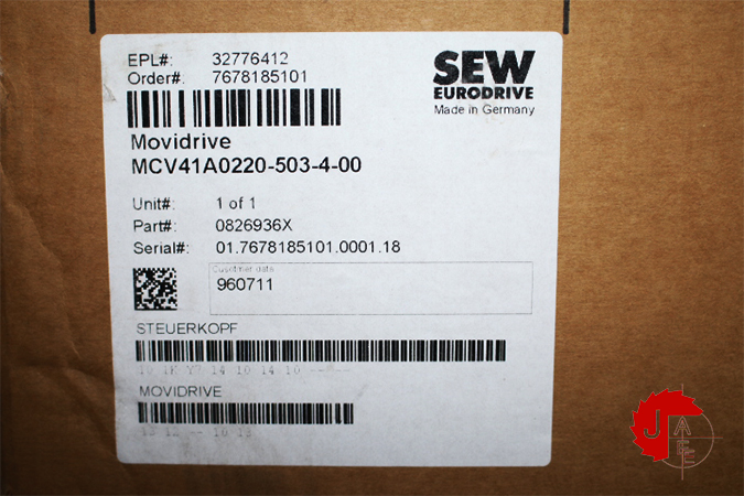SEW EURODRIVE MDX60A0220-503-4-00 Drive Inverters / Movidrive MDX60 31.9kVA MCV41A0150-503-4-00