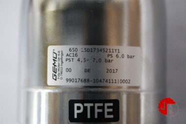 GEMU 650 Pneumatically operated diaphragm valve 650 15D17345211T1 AC16