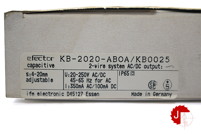 IFM electronic KB-2020-AB0A Capacitive sensor KB0025
