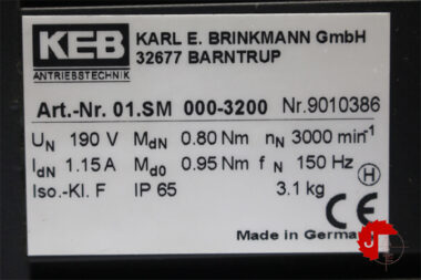 KEB 01.SM 000-3200 SERVO MOTOR
