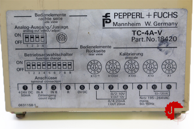 PEPPERL+FUCHS TC-4A-V Tachometers