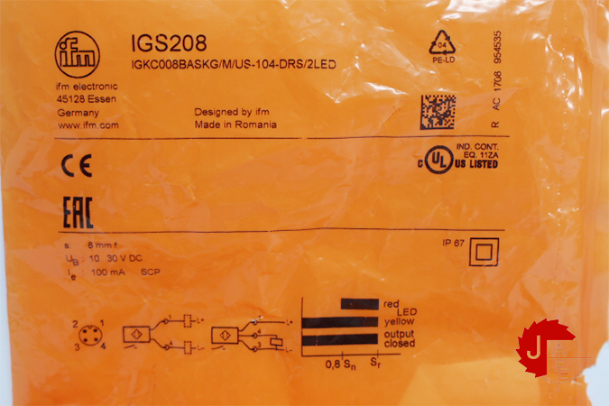 IFM electronic IGS208 Inductive sensor IGKC008BASKG/M/US-104-DRS/2LED