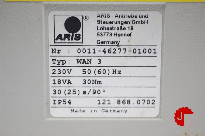 ARIS WAN 3 Electrical Actuators 230V,30Nm 0011-46277-01001