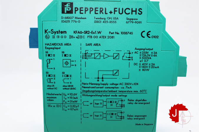 PEPPERL+FUCHS KFA6-SR2-EX1.W Switch Amplifier