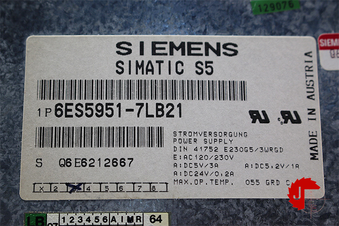 SIEMENS 6ES5 951-7LB21 SIMATIC S5, Power supply 951 for S5-115U/H
