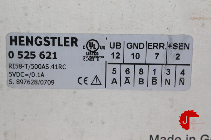 HENGSTLER RI58-T/500AS.41RC Incremental Encoder 0 525 621