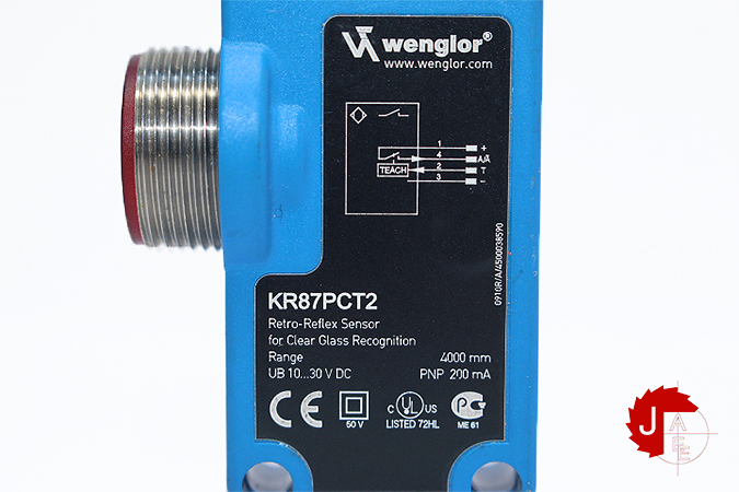 Wenglor KR87PCT2 Retro-Reflex Sensor for Transparent Objects