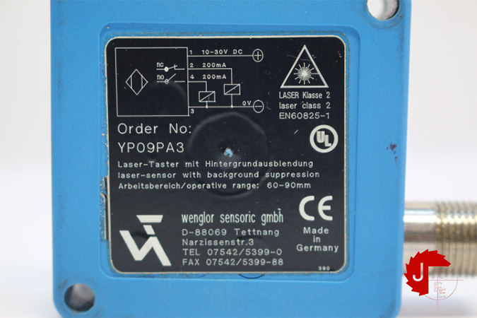 Wenglor YP09PA3 Laser Distance Sensor Triangulation