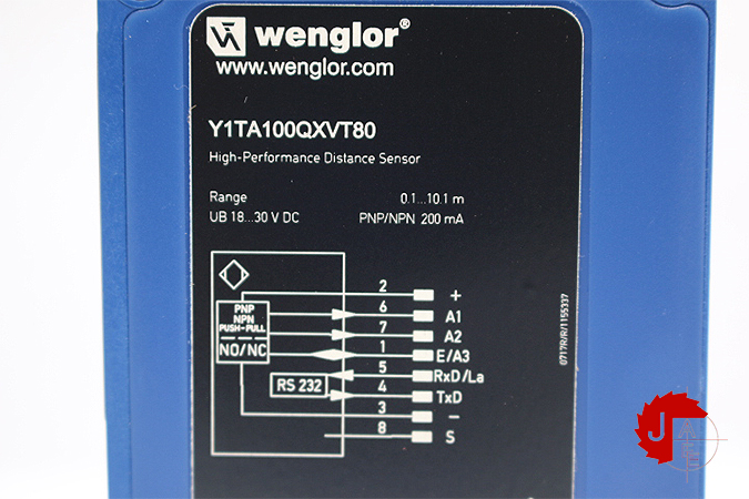 Wenglor Y1TA100QXVT80 Laser Distance Sensor Time of Flight