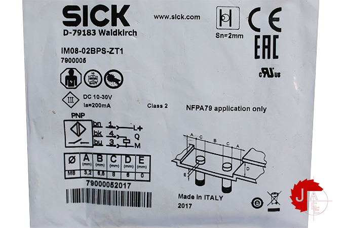 SICK IM08-02BPS-ZT1 Inductive proximity sensor 7900005