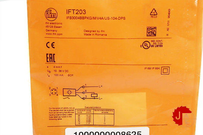 IFM IFT203 Inductive sensor IFB3004BBPKG/M/V4A/US-104-DPS