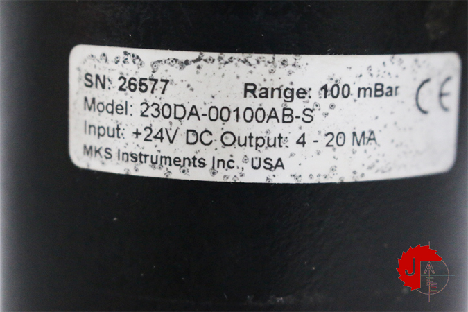 MKS TYPE 230 Industrial Absolute Pressure Transmitters 230DA-00100AB-S