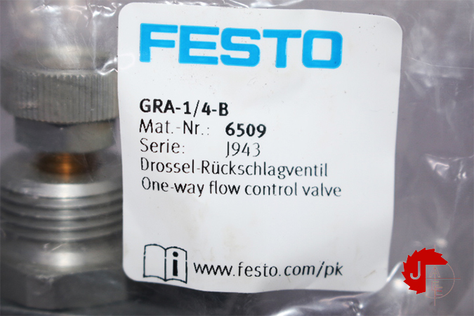 FESTO GRA-1/4-B One-way flow control valve 6509