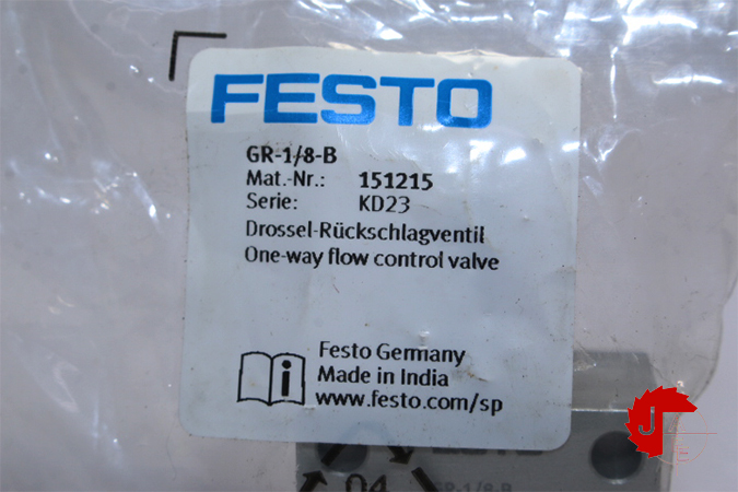 FESTO GR1/8-B One-way flow control valve 151215