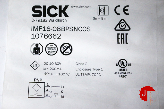 SICK IMF18-08BPSNC0S INDUCTIVE PROXIMITY SENSORS 1076662