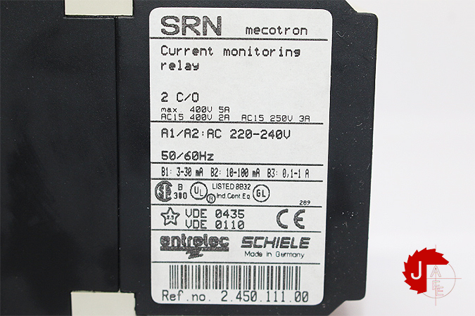 SCHIELE SRN Current monitoring relay