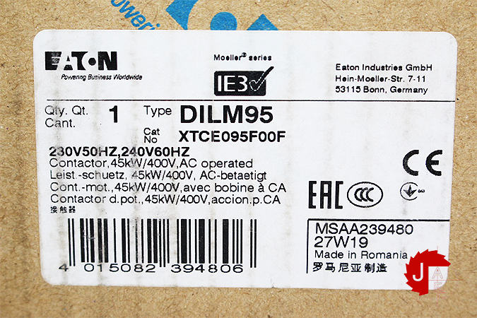 EATON DILM95 CONTACTOR