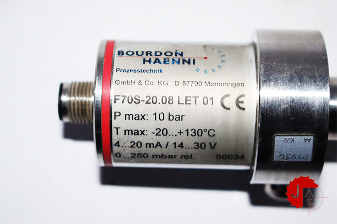 BOURDON HAENNI F70S-20.08 LET 01 PRESSURE TRANSMITTER