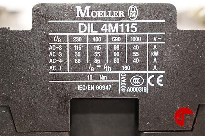 MOELLER DIL4M115 CONTACTOR 230V50Hz 240V60Hz