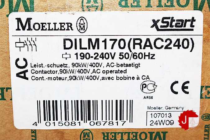 MOELLER DILM170 (RAC240) CONTACTOR