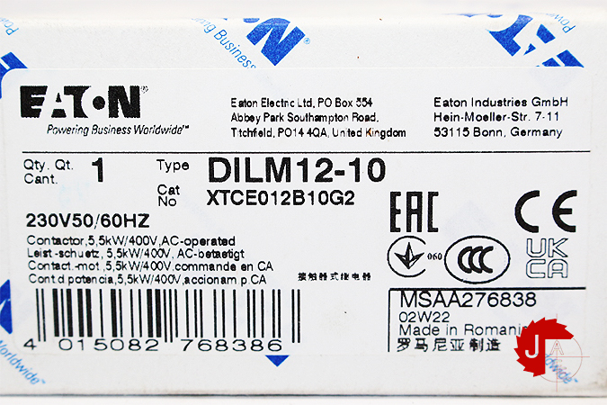 EATON DILM12-10 CONTACTOR 230V