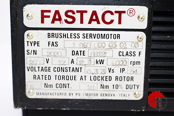 FASTACT 1 060 060 03 01 00 BRUSHLESS SERVOMOTOR