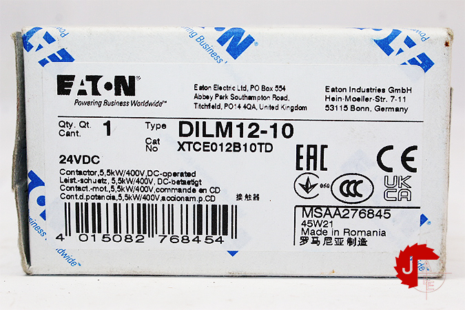 EATON DILM12-10 CONTACTOR 24V