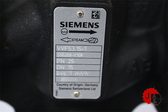 SIEMENS VVF53.15-1 2-port seat valve