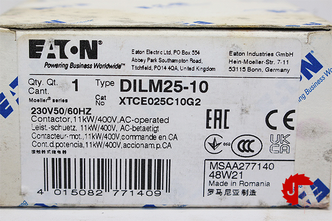 EATON DILM25-10 CONTACTOR 230V