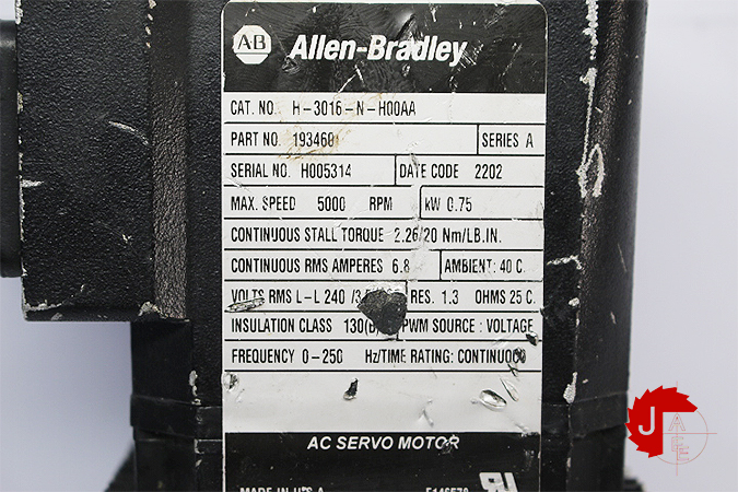Allen-Bradly H-3016-N-H00AA AC SERVO MOTOR
