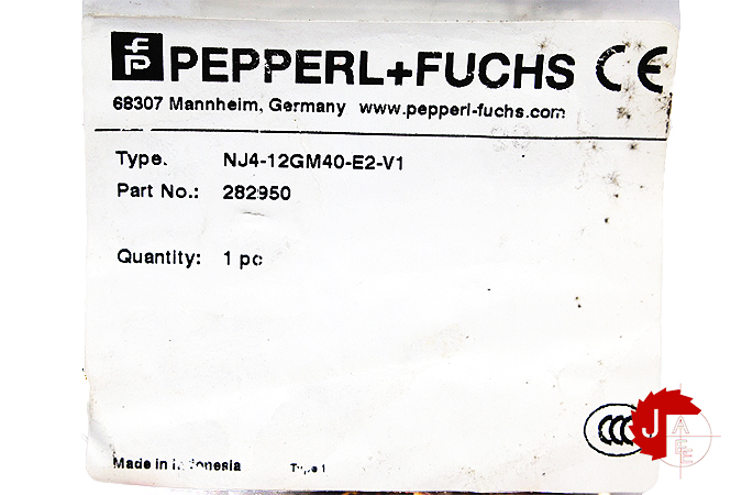 PEPPERL+FUCHS NJ4-12GM40-E2-V1 Inductive Sensor 282950