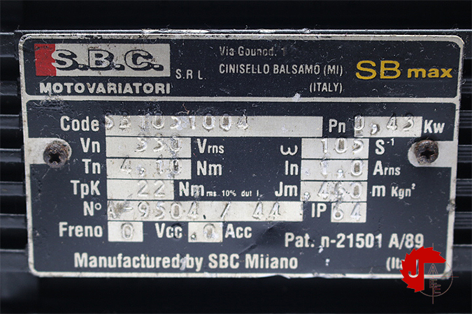 S.B.C SB1051004 SERVO MOTOR