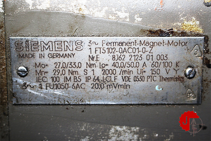 SIEMENS 1 FT5102-0AC01-0-Z PERMANENT MAGNET MOTOR