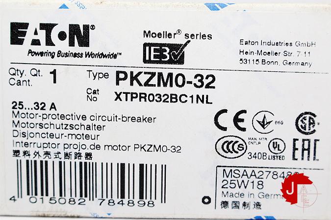 EATON PKZM0-32 MOTOR PROTECTIVE CIRCUIT BREAKER