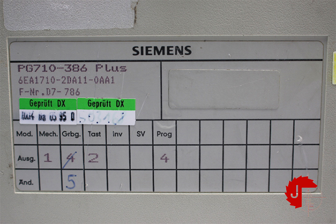 SIEMENS PG710-386 Plus Programming Device 6EA1710-2DA11-0AA1 