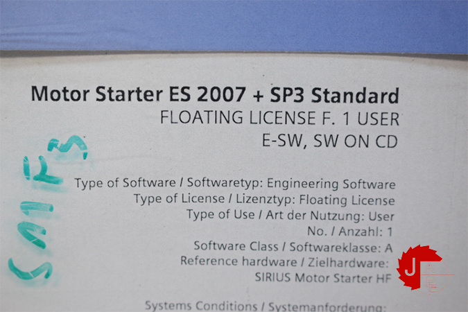 SIEMENS Motor Starter ES 2007+SP3 Standard Parameterization Software
