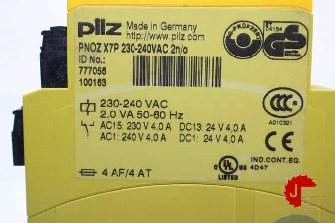 Pilz PNOZ X7P 230-240VAC 2n/o Safety Relay 777056