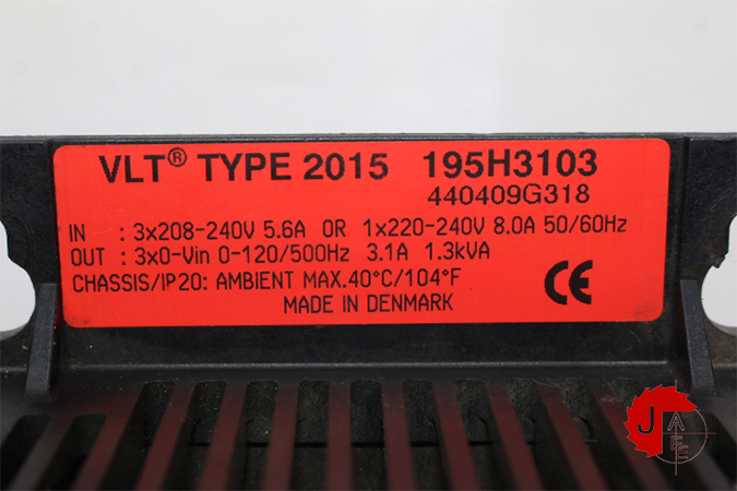 Danfoss VLT TYPE 2015 WITH BRAKE Variable Speed Drive With EMC-MOTOR-FILTER 195H3103