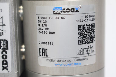 Coax 5-PCD 10 DR NC High Pressure Lateral Valves 0-250 bar