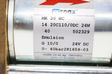 Coax MK 20 NC 2/2 Way coaxial Direct Acting Valves 0-40 bar