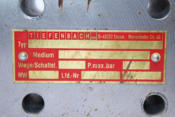 TIEFENBACH HFA 2/2 WAY SEAT VALVE 506537 R