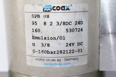 Coax SPB 08 Pressure Control Valves 0-160 bar
