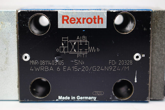 REXROTH 0811403105 PROPORTIONAL DIRECTIONAL CONTROL VALVE 4WRBA6EA15-20/G24N9Z4/M