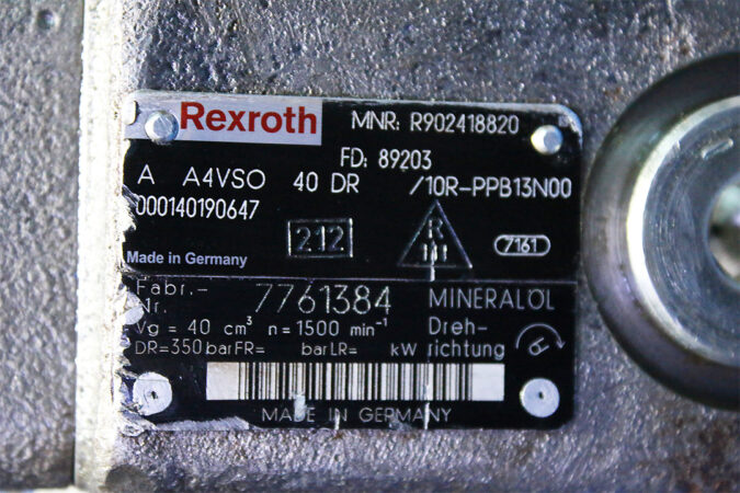 REXROTH R902418820 AXIAL PISTON PUMP A A4VSO 40 DR /10R-PPB13N00