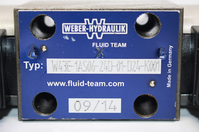 WEBER HYDRAULIK W43E-1AS06-24D-01-D24-K001 PROPORTIONAL DIRECTIONAL VALVE