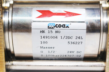 Coax MK 15 NO COAXIAL VALVE 0-100 bar